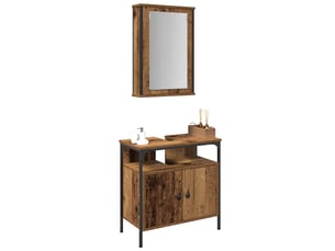 Ensemble de mobilier de salle de bain 2 pc marron cf64162