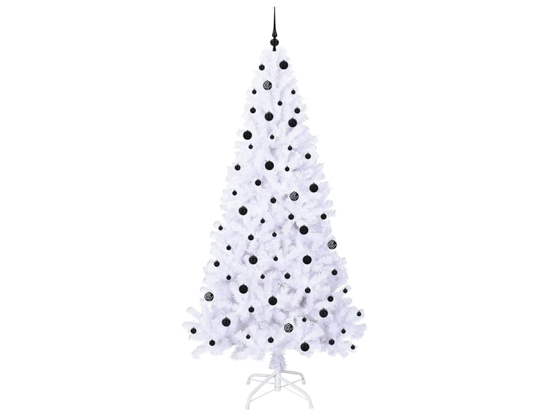  Sapin de noël - arbre de noël artificiel avec 300 led blanc 240 cm pvc et acier  - Conforama D