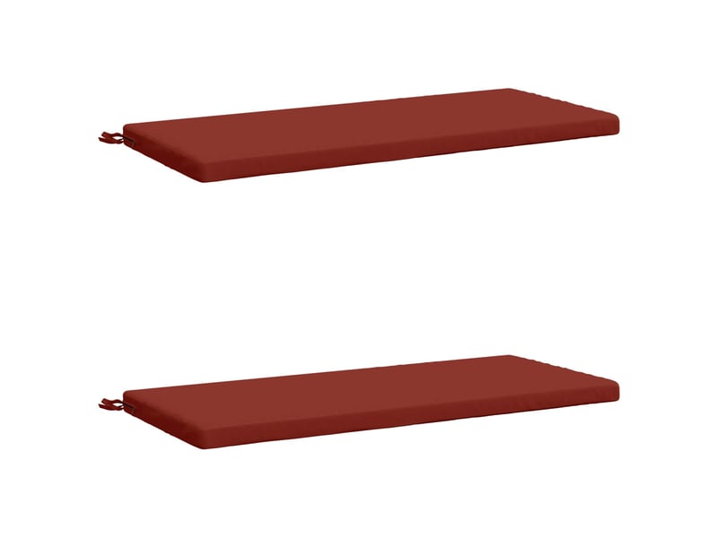 Lot de 2 coussins de banc, coussins d'assise soest 100 % polyester rouge cf57407 - Conforama A