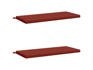 Lot de 2 coussins de banc, coussins d'assise soest 100 % polyester rouge cf57407