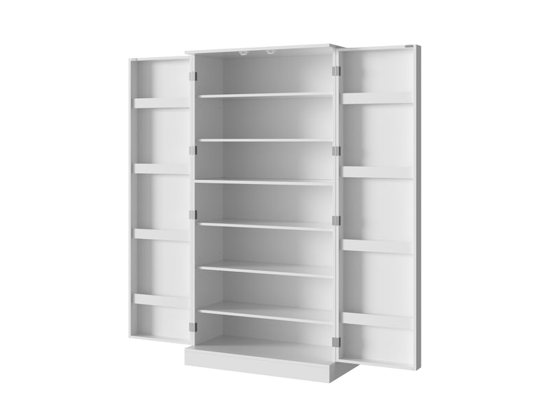  Meuble à chaussures avec étagères de porte blanc 80x40x160 cm  - Conforama B