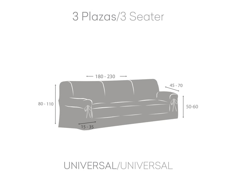 Housses de canapé mod6 universelles loira-protect 3plz. C1  - Conforama D