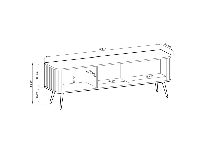  Velina - meuble tv 3 portes 168cm  - Conforama E