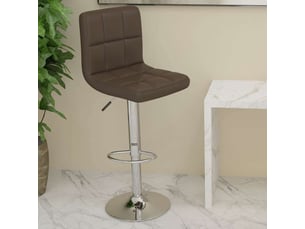 Tabouret de bar, chaise de bar marron similicuir shl91776