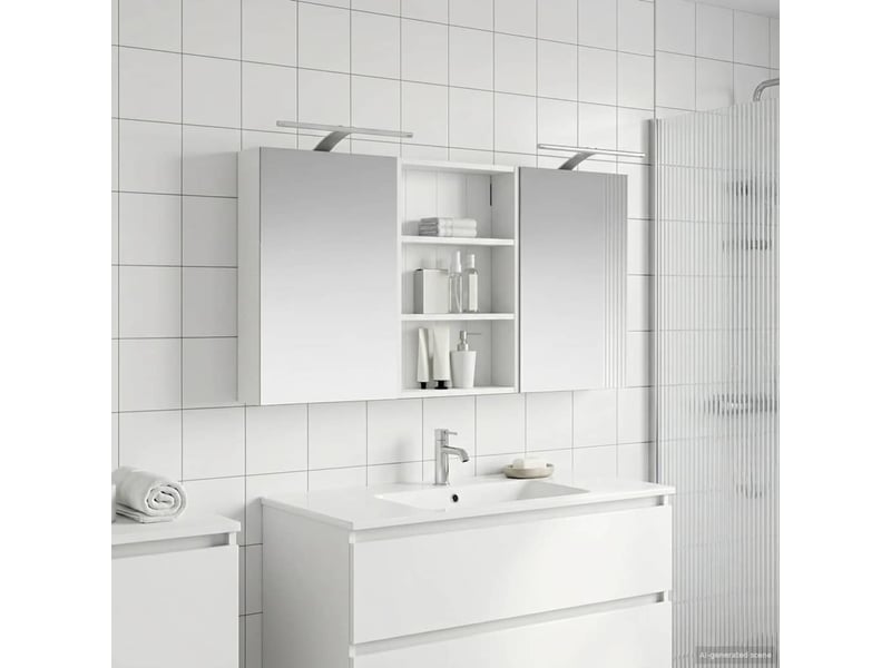 Ensemble de meubles de salle de bain 3 pc 120 x 10,5 x 60,5 cm cf63661 - Conforama D
