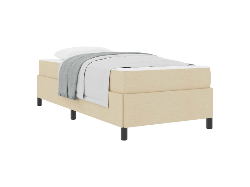  Lit adulte, lit simple, lit à ressorts crème 80x200cm tissu cf17311  - Conforama A