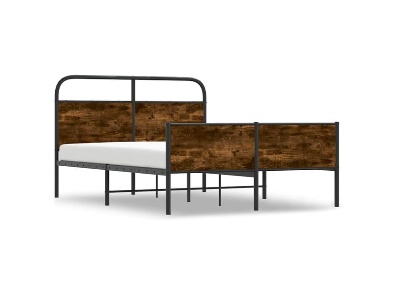  Lit double- lit adulte -  cadre de lit sans matelas 120x190 cm cm chêne sonoma  - Conforama B
