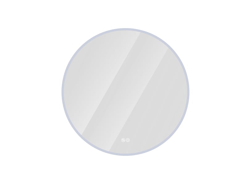  Miroir led rond 70 cm pour salle de bains, éclairage réglable  - Conforama A