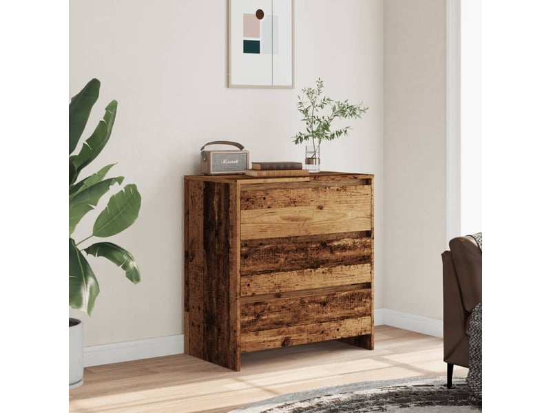  Buffet - bahut - meuble de rangement vieux bois 70x41x75 cm bois d'ingénierie  - Conforama C
