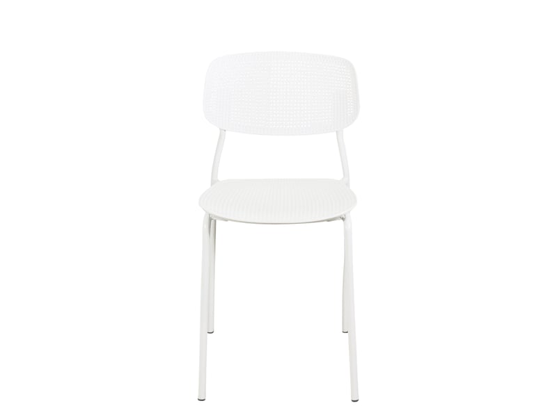  Lot de 4 chaises de cuisine empilables aza blanches 483-AZA-BLANC - Conforama D