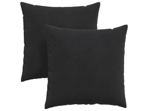 Lot de 2 coussins de canapé, coussins décoratifs noir 80 x 80 cm cf59143