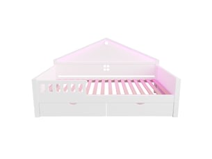 Lit simple 90x200 cm OKWISH coloris blanc