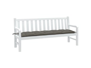 Coussin de banc de jardin, coussin d'assise gris foncé mélangé 180x50x7 cm tissu cf52740