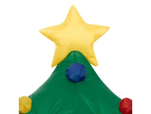 Renne et sapin gonflables de noël h. 190 cm sur secteur