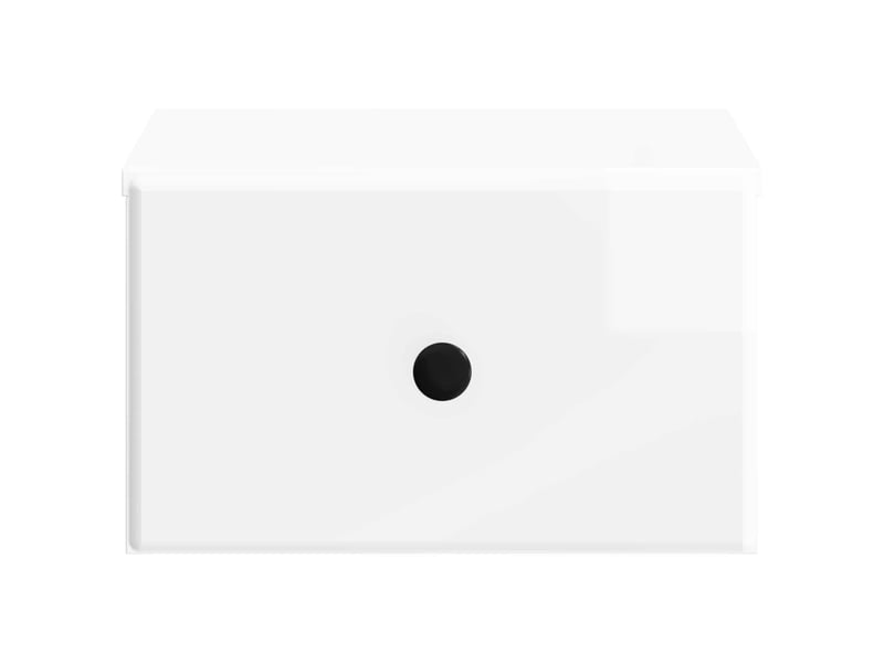  Table de chevet - cabinet de chevet - table de nuit mural blanc brillant 34,5 x 33 x 20 cm  - Conforama D