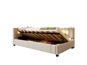 Lit banquette 90x200 cm HAUSS SPOLE   coloris beige