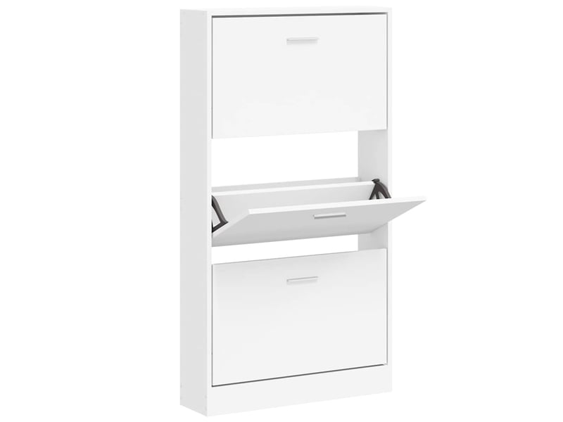  Meuble à chaussures, armoire à chaussures blanc 59x17x108 cm bois d'ingénierie  - Conforama C