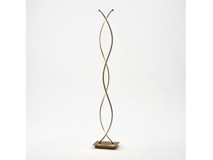 Lampadaire led 35x20x140 cm double spirale métal noir