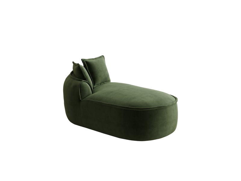 Canapé méridienne, chaise longue, en chenille, version gauche, mobilier pour espace de vie, pour salon et séjour - Conforama B