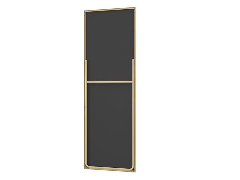 Miroir sur pied 140x40cm - miroir rectangulaire en verre trempé avec cadre en aluminium - doré  - Conforama C