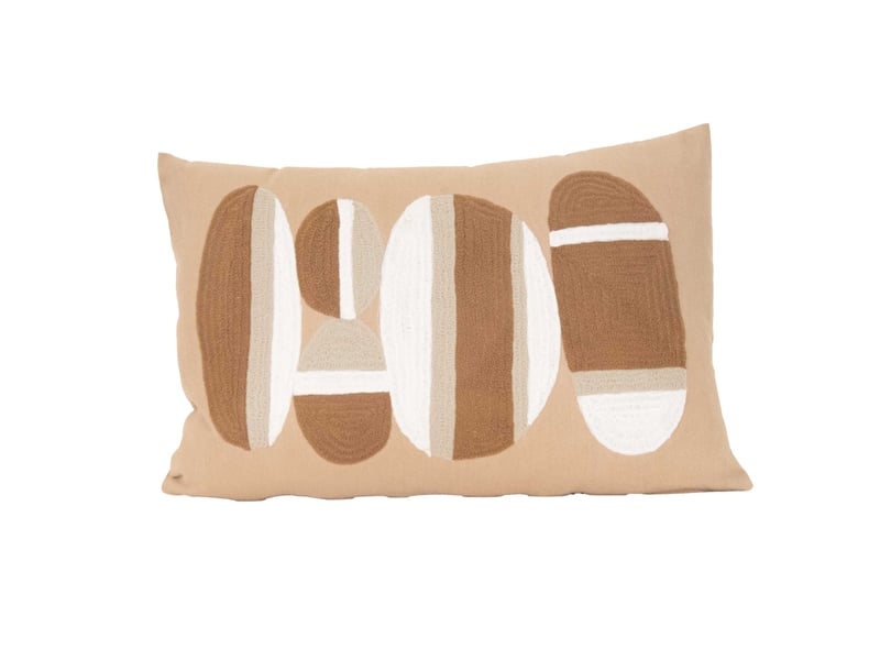  Coussin brodé motif galets de plage 40x60 cm  - Conforama A