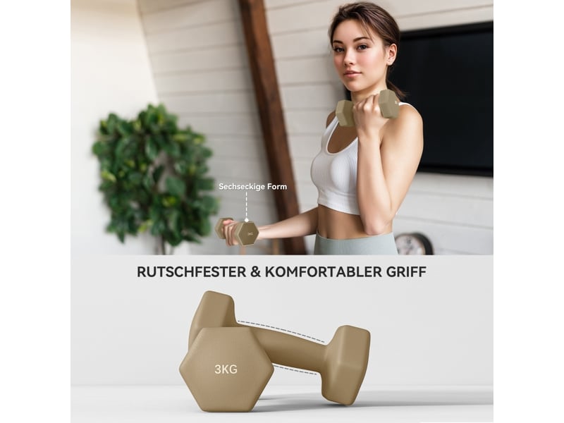 Set d'haltères 1kg 2kg 3kg en acier avec mallette, kit fitness rose pour musculation à domicile - Conforama D