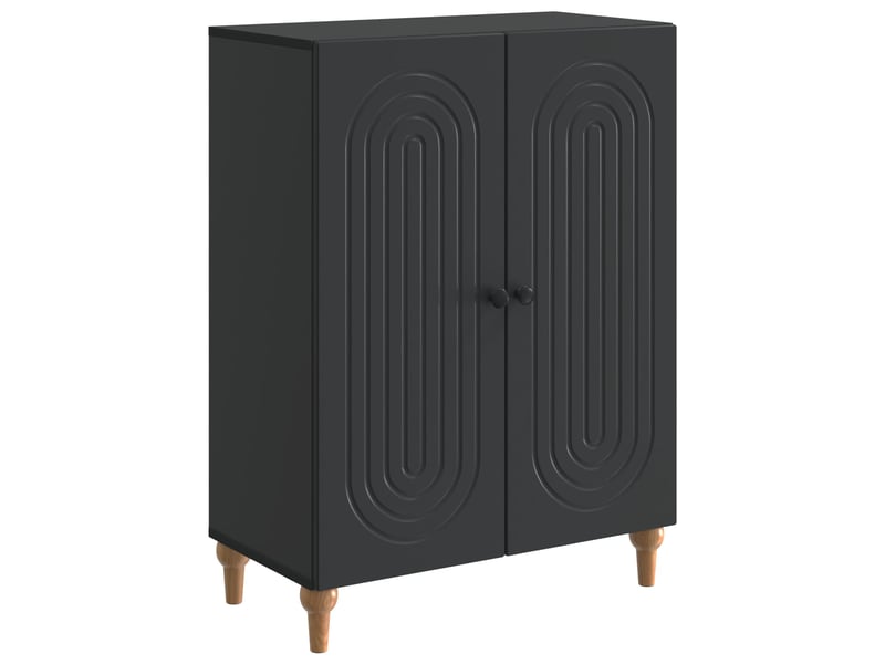 Buffet - bahut - meuble de rangement noir 66 x 34,5 x 90 cm bois d'ingénierie  - Conforama A