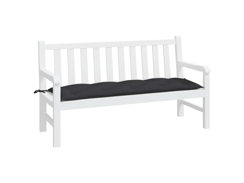  Coussin de banc de jardin, coussin d'assise noir 150x50x7 cm tissu oxford cf52778  - Conforama C