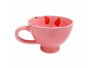 Tasse en céramique, fraise rose foncé, 300 ml, à l’unité