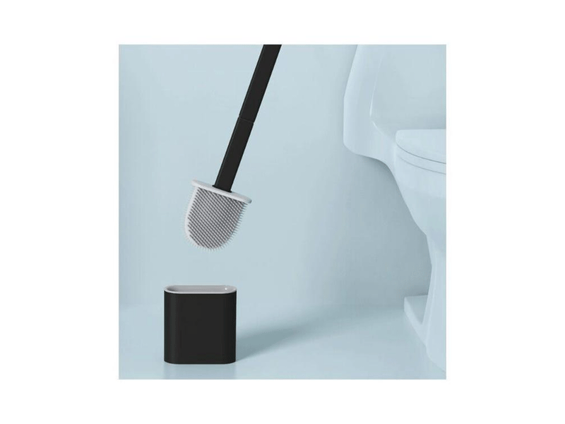  Brosse de toilette, brosse de toilette en silicone avec support de brosse à séchage rapide, noir (sku produit : 95503999 | sku offre : lehua25.4.1-5)  - Conforama B