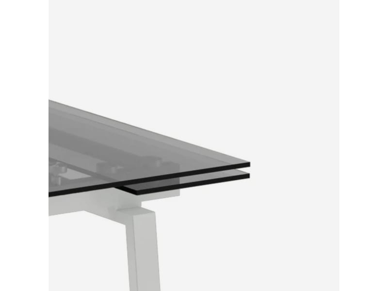 Table extensible en verre trempé 140200x80 jackson - blanc - Conforama C
