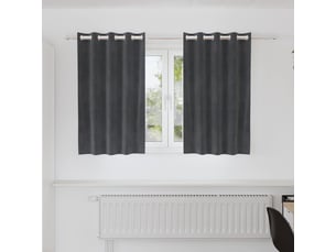 Lot de 2 rideaux, rideaux de fenêtre gris clair 140 x 140 cm velours cf44032