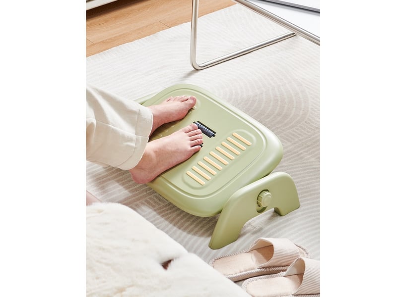  Repose-pieds réglable en hauteur et angle – vert  - Conforama C