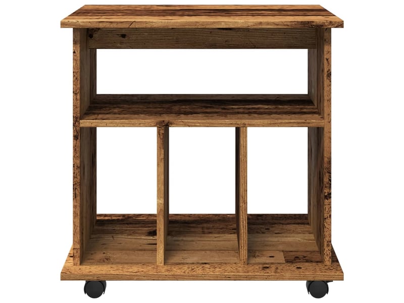  Armoire de rangement, armoire à roulettes vieux bois 60x45x60 cm bois d'ingénierie  - Conforama E