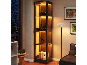Vitrine coloris noir 4 étagère(s) <strong></strong> <strong>Bubbly</strong> - 40 cmx170 cm