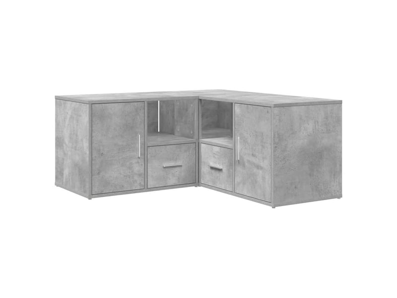  Armoire d'angle, armoire de rangement gris béton 160x40x45 cm bois d’ingénierie  - Conforama E