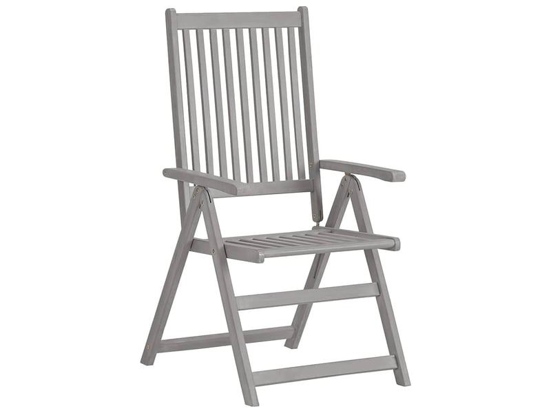  Lot de 2 chaises inclinables de jardin, chaises d'extérieur et coussins bois acacia cf31176  - Conforama C