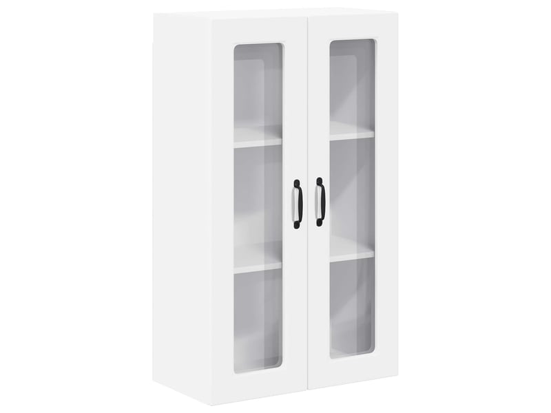  Meuble mural de cuisine, cabinet en verre mural blanc 60x31x100cm shl2165  - Conforama A