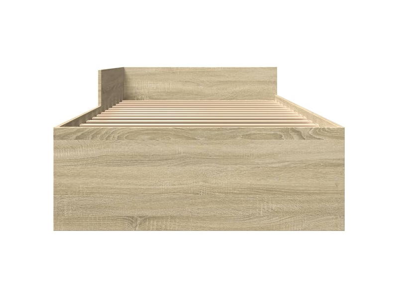  Lit simple- lit adulte -  cadre de lit sans matelas chêne sonoma 100x200 cm  - Conforama D