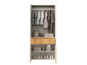 Armoire 4 porte(s) battante  1 tiroir(s) <strong>MAISENTIEL</strong> <strong></strong> coloris bicolore largeur 90 cm