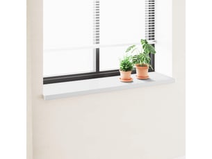 Vidaxl appui de fenêtre blanc 120 x 45 x 4,5 cm pvc