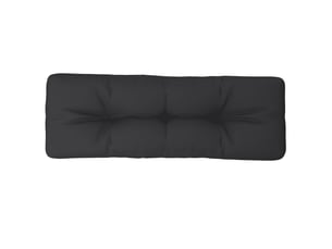 Coussin de palette, coussin de chaise, coussin de canapé noir 120x40x12 cm tissu cf55406