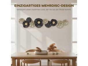 Décoration murale avec cadre en métal noir et doré, style moderne, design élégant