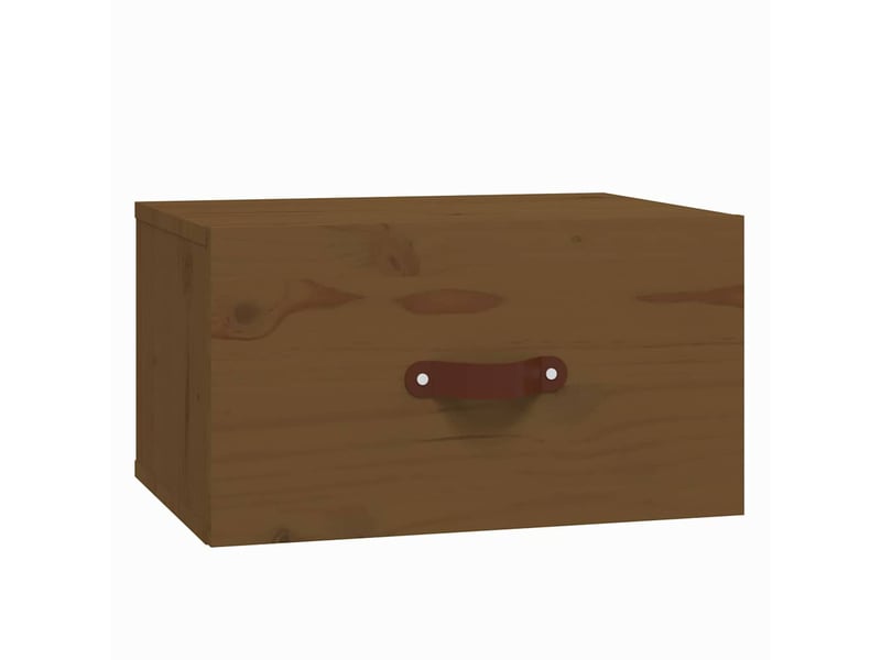  Lot de 2 table de chevet murales, table d'appoint marron miel 40x29,5x22 cm  - Conforama E