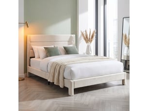 Lit 2 places 140x190 cm <strong></strong>  <strong></strong> coloris beige
