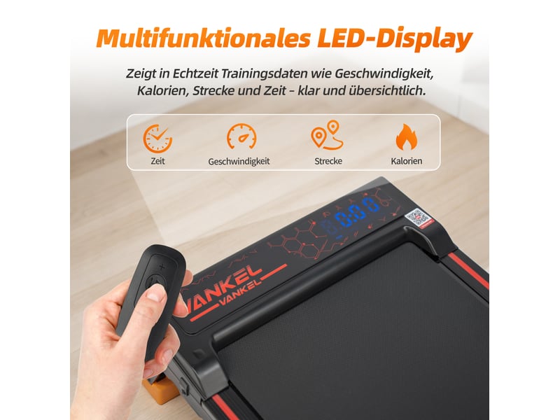  Tapis de marche 109,5x48,6x10,6 cm pliable métal noir  - Conforama D
