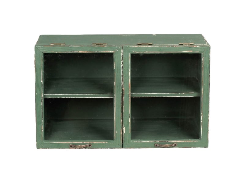  Vitrine en bois vert 60x25x35 cm h  - Conforama B