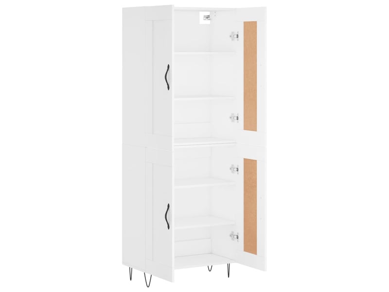  Buffet haut - bahut - meuble de rangement blanc 69,5x34x180 cm bois d'ingénierie  - Conforama D