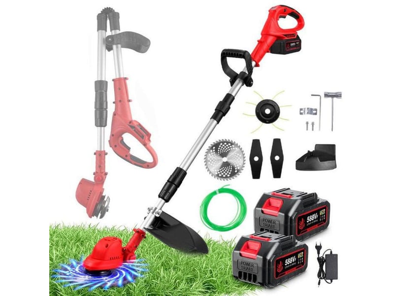  Tondeuse debroussailleuse sans fil 300 w 113-133 cm brushless 2x3000 mah 3 lames 297014_AAADF24050_6_DROPFR - Conforama A