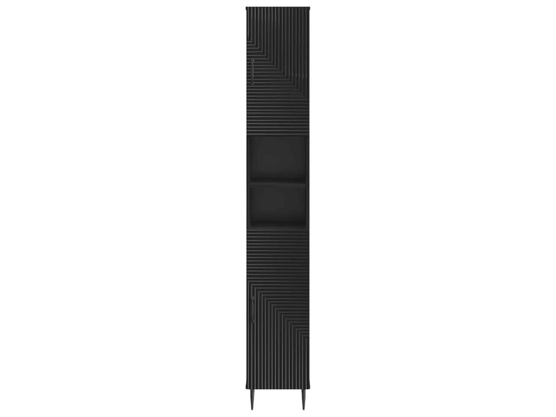 Colonne de salle de bain avec étagère ouverte haarlem noir - Conforama D